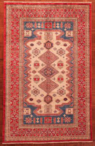 Pakistani Kazak Tribal Rug 7947